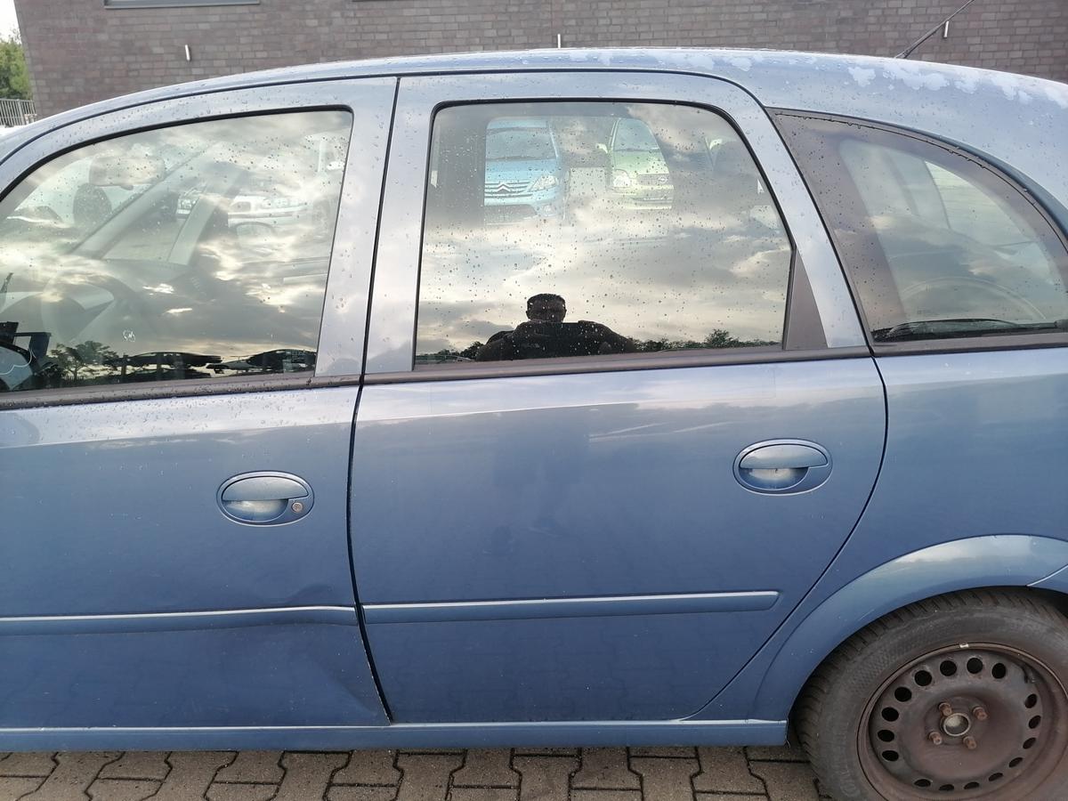 Opel Meriva A original T&uuml;r hinten links Blaumetallic Z21T Eisenherz Bj.2008